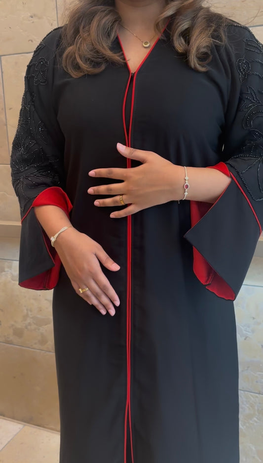 Rouge Noire Abaya Deluxe + GRATIS HIJAB